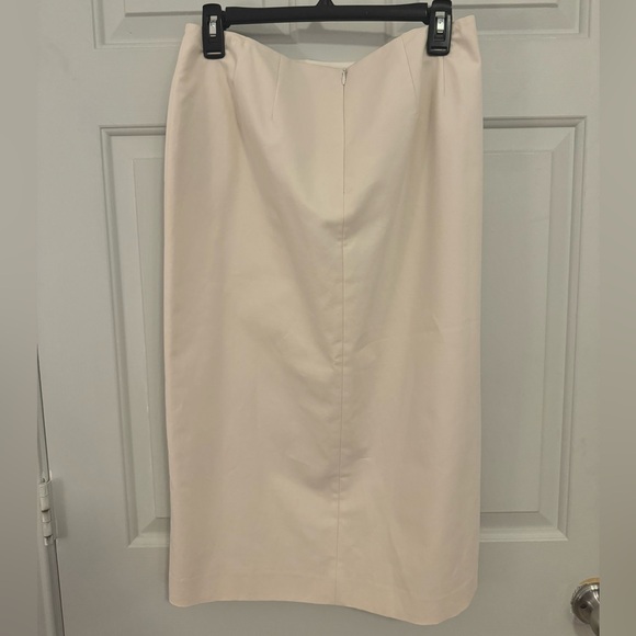 NWT Cream Lafayette 148 New York Midi Skirt Size 10 - Picture 14 of 16